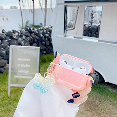 Airpods Proケース グラデーション ブルー イヤホン AirPods Pro ケース グラデーション エアーポッズ プロ チャーム